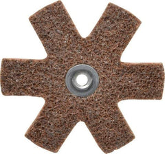3M - 3" Diam Nonwoven Sanding Star - Coarse Grade, Eyelet, 18,000 RPM - Exact Tool & Supply