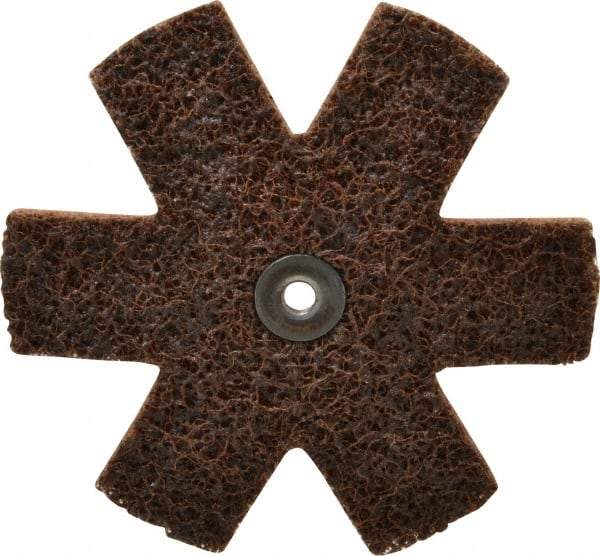 3M - 4" Diam Nonwoven Sanding Star - Coarse Grade, Eyelet, 18,000 RPM - Exact Tool & Supply