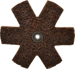 3M - 4" Diam Nonwoven Sanding Star - Coarse Grade, Eyelet, 18,000 RPM - Exact Tool & Supply