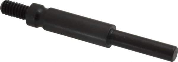Made in USA - 1/4-20 Cross/Square Pad Mandrel - 3" Long x 1/4" Diam - Exact Tool & Supply