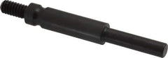 Made in USA - 1/4-20 Cross/Square Pad Mandrel - 3" Long x 1/4" Diam - Exact Tool & Supply