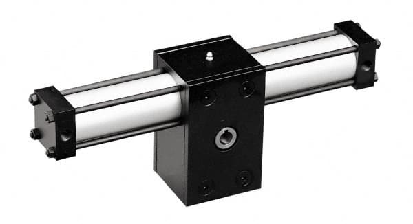 Norgren - 1-1/2" Bore, 270° Rotation, Single Rack & Pinion Rotary Air Actuator - Exact Tool & Supply
