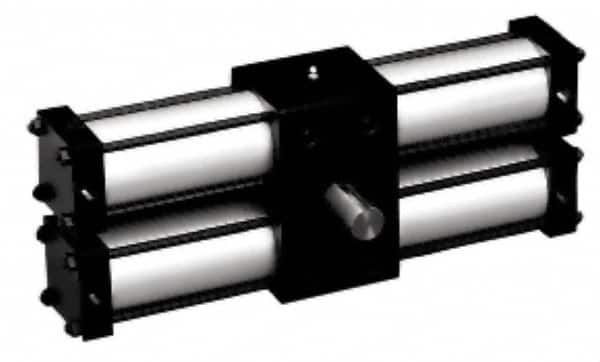 Norgren - 1-1/2" Bore, 90° Rotation, Double Rack & Pinion Rotary Air Actuator - Exact Tool & Supply