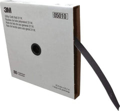 3M - 1" x 50 Yd 80 Grit Aluminum Oxide Cloth Roll - Medium Grade, J Weighted Backing - Exact Tool & Supply