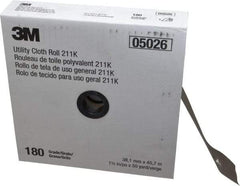 3M - 1-1/2" x 50 Yd 180 Grit Aluminum Oxide Cloth Roll - Very Fine Grade, J Weighted Backing - Exact Tool & Supply