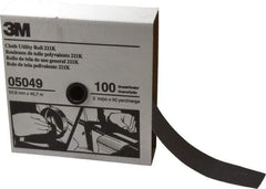 3M - 2" x 50 Yd 100 Grit Aluminum Oxide Cloth Roll - Fine Grade, J Weighted Backing - Exact Tool & Supply
