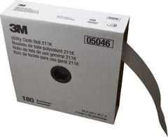 3M - 2" x 50 Yd 180 Grit Aluminum Oxide Cloth Roll - Very Fine Grade, J Weighted Backing - Exact Tool & Supply