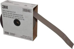 3M - 2" x 50 Yd 500 Grit Aluminum Oxide Cloth Roll - Super Fine Grade, J Weighted Backing - Exact Tool & Supply