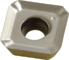 Kennametal - SECT443 LE Grade KC410M Carbide Milling Insert - TiB2 Finish, 0.1874" Thick, 14mm Inscribed Circle, 1mm Corner Radius - Exact Tool & Supply