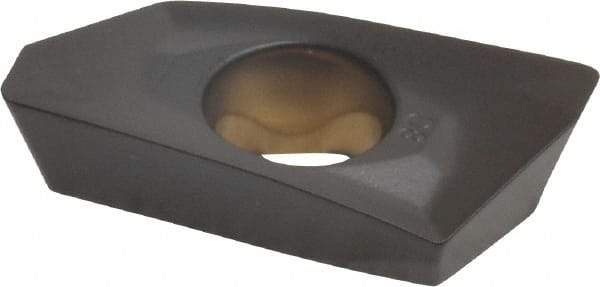 Kennametal - EP1808 GD Grade KCPK30 Carbide Milling Insert - TiN/TiCN/Al2O3 Finish, 0.217" Thick, 0.8mm Corner Radius - Exact Tool & Supply