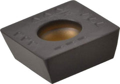 Kennametal - SDET43 GB2 Grade KCPK30 Carbide Milling Insert - TiN/TiCN/Al2O3 Finish, 3/16" Thick, 1/2" Inscribed Circle, 0.8mm Corner Radius - Exact Tool & Supply