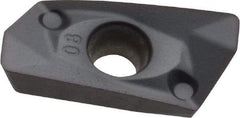 Kennametal - EC1408 LD Grade KC522M Carbide Milling Insert - TiAlN Finish, 0.177" Thick, 0.8mm Corner Radius - Exact Tool & Supply