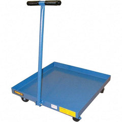 Wesco Industrial Products - 900 Lb Load Capacity, 30 & 55 Gal Drum Dolly - 25-3/4" Wide x 6" High, 4 Steel Wheels - Exact Tool & Supply