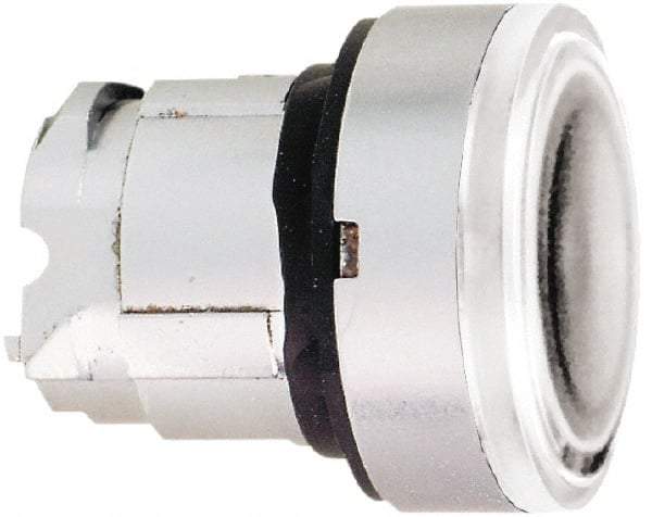 Schneider Electric - 22mm Mount Hole, Flush, Pushbutton Switch Only - Round, White Pushbutton, Nonilluminated, Momentary (MO) - Exact Tool & Supply