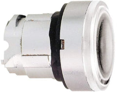 Schneider Electric - 22mm Mount Hole, Flush, Pushbutton Switch Only - Round, White Pushbutton, Nonilluminated, Momentary (MO) - Exact Tool & Supply
