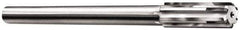 Made in USA - 0.676" Carbide-Tipped 6 Flute Chucking Reamer - Straight Flute, 9/16" Straight Shank, 2-1/4" Flute Length, 9" OAL - Exact Tool & Supply