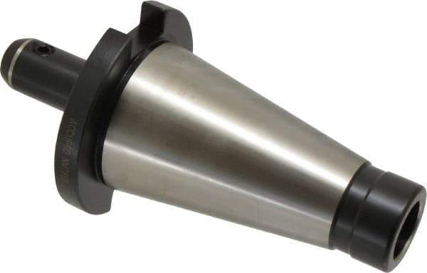 Accupro - NMTB50 Taper Shank 3/8" Hole End Mill Holder/Adapter - 1" Nose Diam, 4.1" Projection, 1-8 Drawbar, Through-Spindle Coolant - Exact Tool & Supply