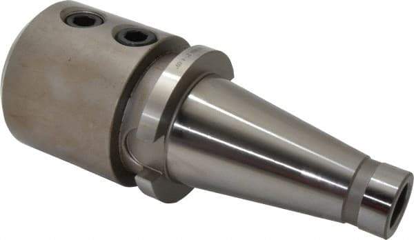 Accupro - NMTB50 Taper Shank 2" Hole End Mill Holder/Adapter - 3-3/4" Nose Diam, 119.12mm Projection, 1-8 Drawbar, Through-Spindle Coolant - Exact Tool & Supply