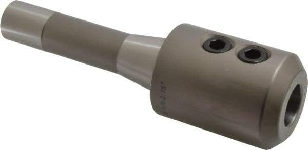 Accupro - R8 Taper Shank 7/8" Hole End Mill Holder/Adapter - 2.3" Projection, 7/16-20 Drawbar, Through-Spindle Coolant - Exact Tool & Supply