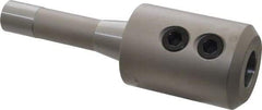 Accupro - R8 Taper Shank 1" Hole End Mill Holder/Adapter - 3.1" Projection, 7/16-20 Drawbar, Through-Spindle Coolant - Exact Tool & Supply