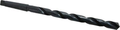 Interstate - 55/64", 3MT 118° Point High Speed Steel Taper Shank Drill Bit - Oxide Finish, 10" Flute Length, 15" OAL, Spiral Flute, Series 502 - Exact Tool & Supply