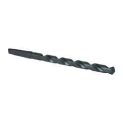 Interstate - 7/8", 3MT 118° Point High Speed Steel Taper Shank Drill Bit - Oxide Finish, 10" Flute Length, 15" OAL, Spiral Flute, Series 502 - Exact Tool & Supply