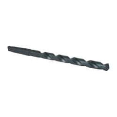 Interstate - 7/8", 3MT 118° Point High Speed Steel Taper Shank Drill Bit - Oxide Finish, 10" Flute Length, 15" OAL, Spiral Flute, Series 502 - Exact Tool & Supply