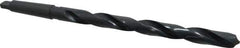 Interstate - 57/64", 3MT 118° Point High Speed Steel Taper Shank Drill Bit - Oxide Finish, 10" Flute Length, 15" OAL, Spiral Flute, Series 502 - Exact Tool & Supply