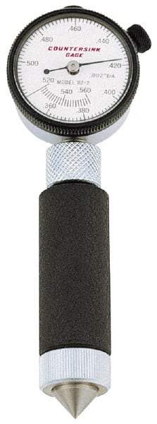 SPI - 0.02 to 0.17", 100° Angle Countersink Gage - White Dial Face - Exact Tool & Supply