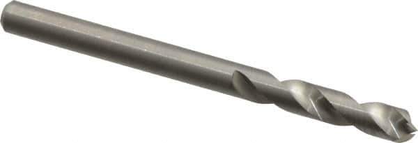M.A. Ford - 5/32" Spiral Flute Solid Carbide Screw Machine Drill Bit - Bright Finish, Right Hand Cut, 3/4" Flute Length, 2-1/16" OAL, Standard Point, Straight Shank - Exact Tool & Supply