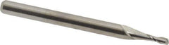 M.A. Ford - 1/16", 3/16" LOC, 1/8" Shank Diam, 1-1/2" OAL, 2 Flute, Solid Carbide Square End Mill - Single End, Uncoated, Spiral Flute, 30° Helix, Centercutting, Right Hand Cut, Right Hand Flute, Series 121 - Exact Tool & Supply