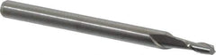 M.A. Ford - 5/64", 3/16" LOC, 1/8" Shank Diam, 1-1/2" OAL, 2 Flute, Solid Carbide Square End Mill - Single End, Uncoated, Spiral Flute, 30° Helix, Centercutting, Right Hand Cut, Right Hand Flute, Series 121 - Exact Tool & Supply