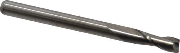 M.A. Ford - 1/8", 3/8" LOC, 1/8" Shank Diam, 1-1/2" OAL, 2 Flute, Solid Carbide Square End Mill - Single End, Uncoated, Spiral Flute, 30° Helix, Centercutting, Right Hand Cut, Right Hand Flute, Series 121 - Exact Tool & Supply