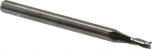 M.A. Ford - 5/64", 3/16" LOC, 1/8" Shank Diam, 1-1/2" OAL, 3 Flute, Solid Carbide Square End Mill - Single End, Uncoated, Spiral Flute, 30° Helix, Centercutting, Right Hand Cut, Right Hand Flute, Series 116 - Exact Tool & Supply