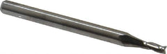 M.A. Ford - 5/64", 3/16" LOC, 1/8" Shank Diam, 1-1/2" OAL, 3 Flute, Solid Carbide Square End Mill - Single End, Uncoated, Spiral Flute, 30° Helix, Centercutting, Right Hand Cut, Right Hand Flute, Series 116 - Exact Tool & Supply