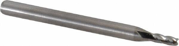 M.A. Ford - 5/64", 3/16" LOC, 1/8" Shank Diam, 1-1/2" OAL, 4 Flute, Solid Carbide Square End Mill - Single End, Uncoated, Spiral Flute, 30° Helix, Centercutting, Right Hand Cut, Right Hand Flute, Series 111 - Exact Tool & Supply