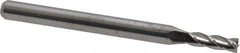 M.A. Ford - 3/32", 9/32" LOC, 1/8" Shank Diam, 1-1/2" OAL, 4 Flute, Solid Carbide Square End Mill - Single End, Uncoated, Spiral Flute, 30° Helix, Centercutting, Right Hand Cut, Right Hand Flute, Series 111 - Exact Tool & Supply