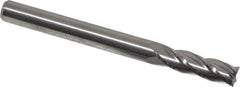 M.A. Ford - 3/16", 5/8" LOC, 3/16" Shank Diam, 2" OAL, 4 Flute, Solid Carbide Square End Mill - Single End, Uncoated, Spiral Flute, 30° Helix, Centercutting, Right Hand Cut, Right Hand Flute, Series 111 - Exact Tool & Supply