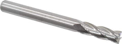 M.A. Ford - 1/4", 3/4" LOC, 1/4" Shank Diam, 2-1/2" OAL, 4 Flute, Solid Carbide Square End Mill - Single End, Uncoated, Spiral Flute, 30° Helix, Centercutting, Right Hand Cut, Right Hand Flute, Series 111 - Exact Tool & Supply