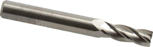 M.A. Ford - 9/32", 3/4" LOC, 5/16" Shank Diam, 2-1/2" OAL, 4 Flute, Solid Carbide Square End Mill - Single End, Uncoated, Spiral Flute, 30° Helix, Centercutting, Right Hand Cut, Right Hand Flute, Series 111 - Exact Tool & Supply