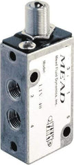 Mead - 4 Way Control Light Touch Valve - 1/8" NPT Inlet, Straight Leaf - Exact Tool & Supply
