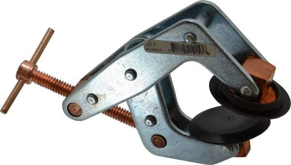 Kant Twist - 800 Lb, 1-3/4" Max Opening, 1-1/8" Open Throat Depth, 1-1/4" Closed Throat Depth, Cantilever Clamp - High Tensile Steel Jaw, T-Handle, 3-1/2" OAL, 3-1/4" Max Width - Exact Tool & Supply