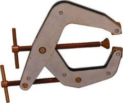Kant Twist - 2,000 Lb, 6" Max Opening, 2-1/8" Open Throat Depth, 3-5/8" Closed Throat Depth, Cantilever Clamp - High Tensile Steel Jaw, T-Handle, 8-1/4" OAL, 8-1/4" Max Width - Exact Tool & Supply