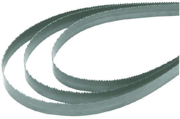 M.K. MORSE - 4 TPI, 7' 9-1/2" Long x 1/4" Wide x 0.025" Thick, Welded Band Saw Blade - High Carbon Steel, Toothed Edge, Raker Tooth Set, Flexible Back, Contour Cutting - Exact Tool & Supply