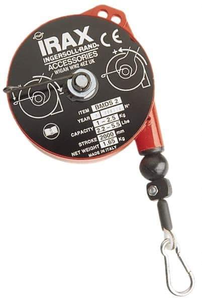 Ingersoll-Rand - 8.81 Lb Load Capacity, 6.56' Travel Distance, Tool Balancer - Stainless Steel Cable, Cast Aluminum Housing, Tension Adjustment, Locking Mechanism - Exact Tool & Supply