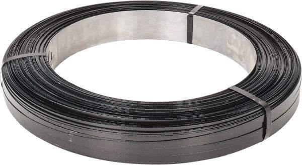 Made in USA - 2,688' Long x 1/2" Wide, Oscillated Coil Steel Strapping - 1,300 Lb Capacity, 0.023" Thick - Exact Tool & Supply