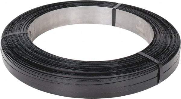Made in USA - 2,478' Long x 5/8" Wide, Oscillated Coil Steel Strapping - 1,460 Lb Capacity, 0.02" Thick - Exact Tool & Supply