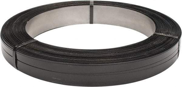 Made in USA - 1,334' Long x 3/4" Wide, Oscillated Coil Steel Strapping - 3,250 Lb Capacity, 0.031" Thick - Exact Tool & Supply