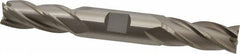 Interstate - 11/16", 1-5/8" LOC, 3/4" Shank Diam, 5-5/8" OAL, 4 Flute, High Speed Steel Square End Mill - Double End, Uncoated, Spiral Flute, 30° Helix, Right Hand Cut, Right Hand Flute - Exact Tool & Supply