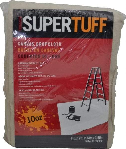 TRIMACO - Extra Heavyweight 10 oz Canvas Drop Cloth - 12' x 9' - Exact Tool & Supply